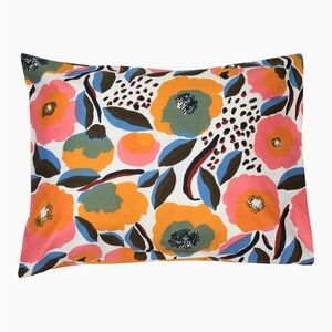 Set of 2 Two Marimekko Standard Rosarium Pink Cotton Floral Pillow Shams MCM